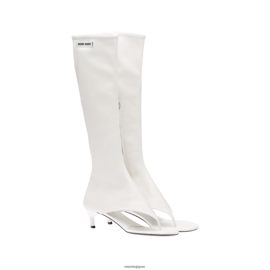 #miu miu テクニカルパテントファブリックブーツ miu miu（ミュウミュウ） パテントレザー アンクルブーツ 2022-23AW