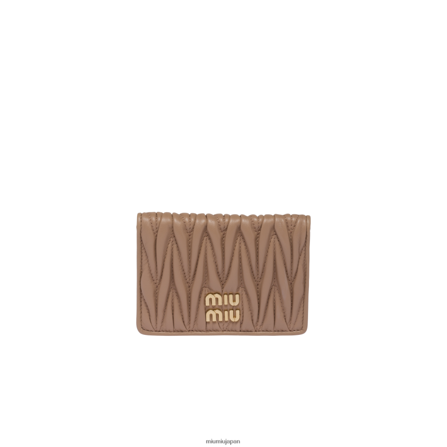 マトラッセ ナッパレザー カードホルダー Miu Miu カメオ コレクション D2466R1045