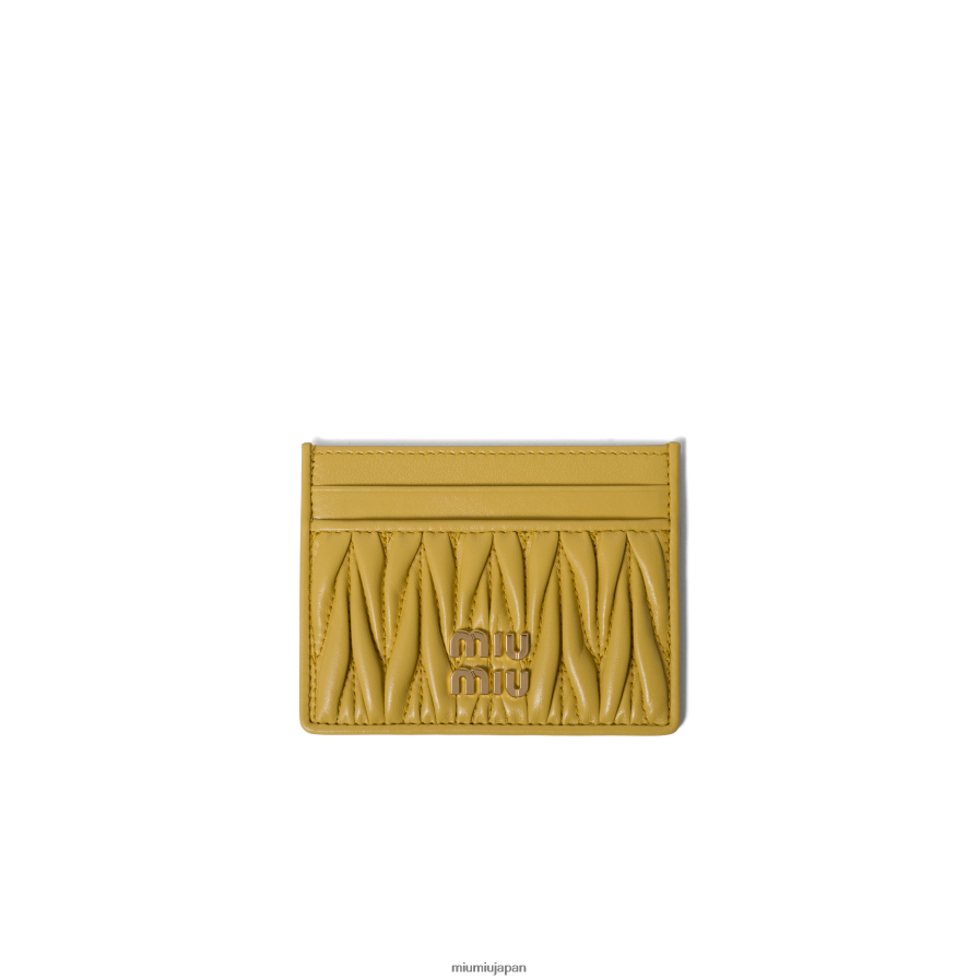 マトラッセ ナッパレザー カードホルダー Miu Miu パイナップル コレクション D2466R1050