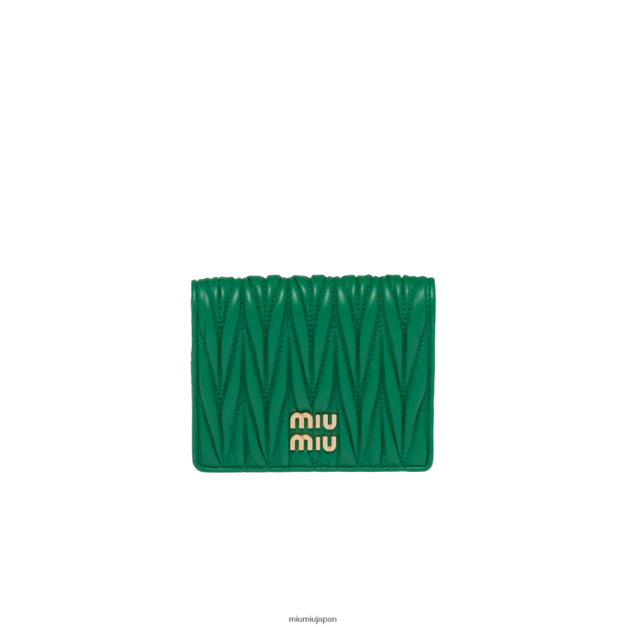 スモールマトラッセナッパレザーウォレット Miu Miu マンゴー コレクション D2466R1077