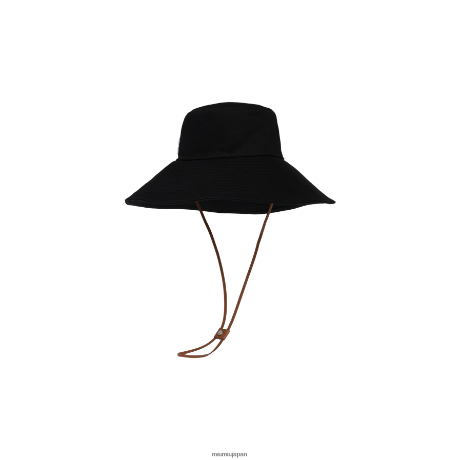 ドリルハット Miu Miu 黒、白 アクセサリー D2466R1211