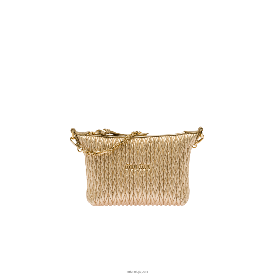 スピリット マトラッセ レザー ミニバッグ Miu Miu 白金 コレクション D2466R171