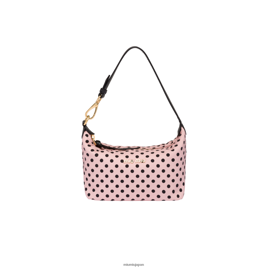 スピリットプリント ファイユ ミニバッグ Miu Miu ジェム/ブラック コレクション D2466R174