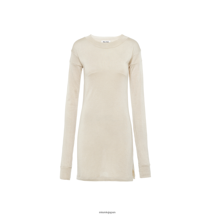 カシミアとシルクのセーター Miu Miu 軽石 着用する準備ができて D2466R361