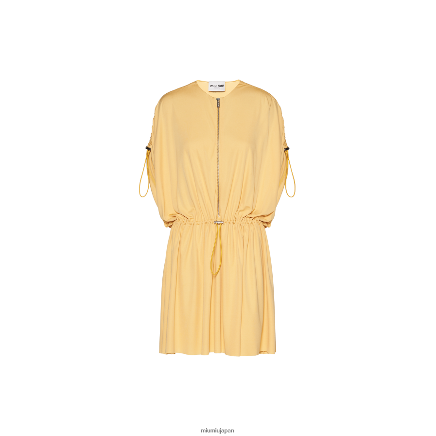 オーガンジン ミニドレス Miu Miu トパーズ 着用する準備ができて D2466R375