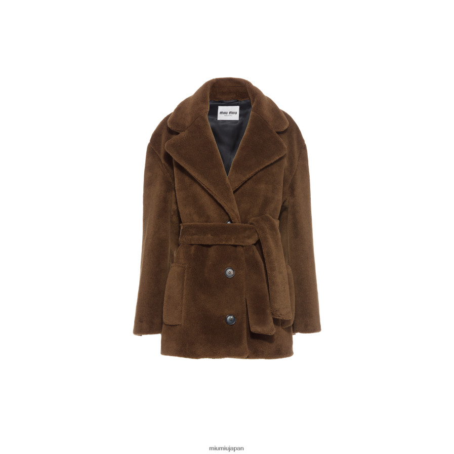 アルパカ シングルジャケット Miu Miu タバコ 着用する準備ができて D2466R531